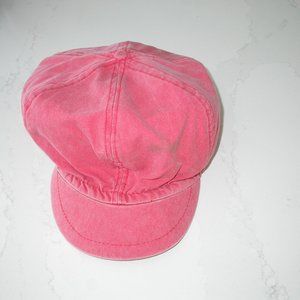 Red Denim Peaked Hat